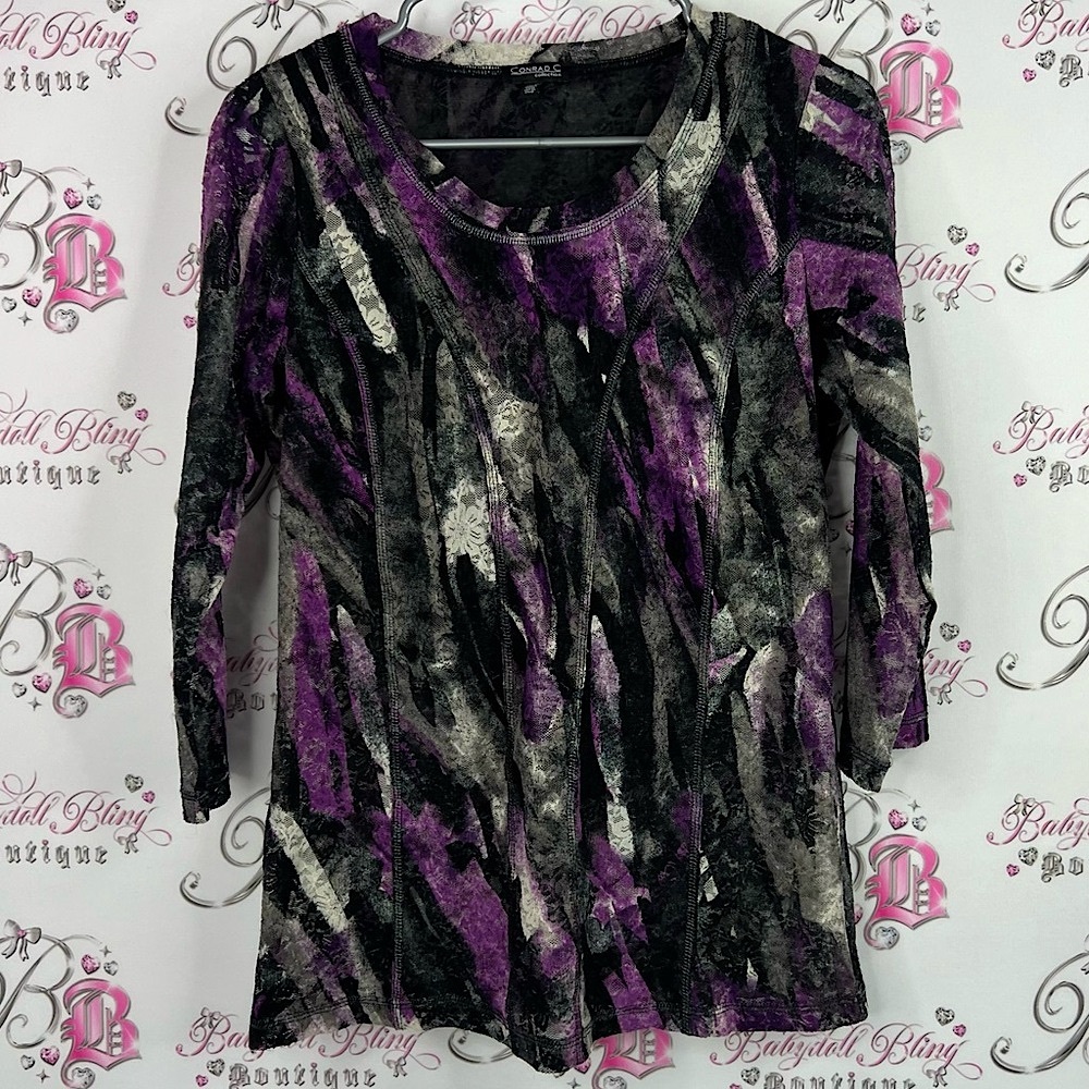 Conrad C collection shirt long sleeve Elegant Women's Multicolor Blouse